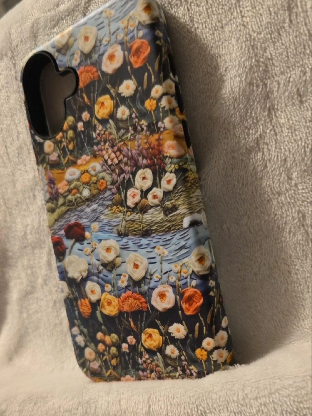 Floral Embroidered Creek Forest -Style iPhone 16 Plus Phone Case - Multicolor